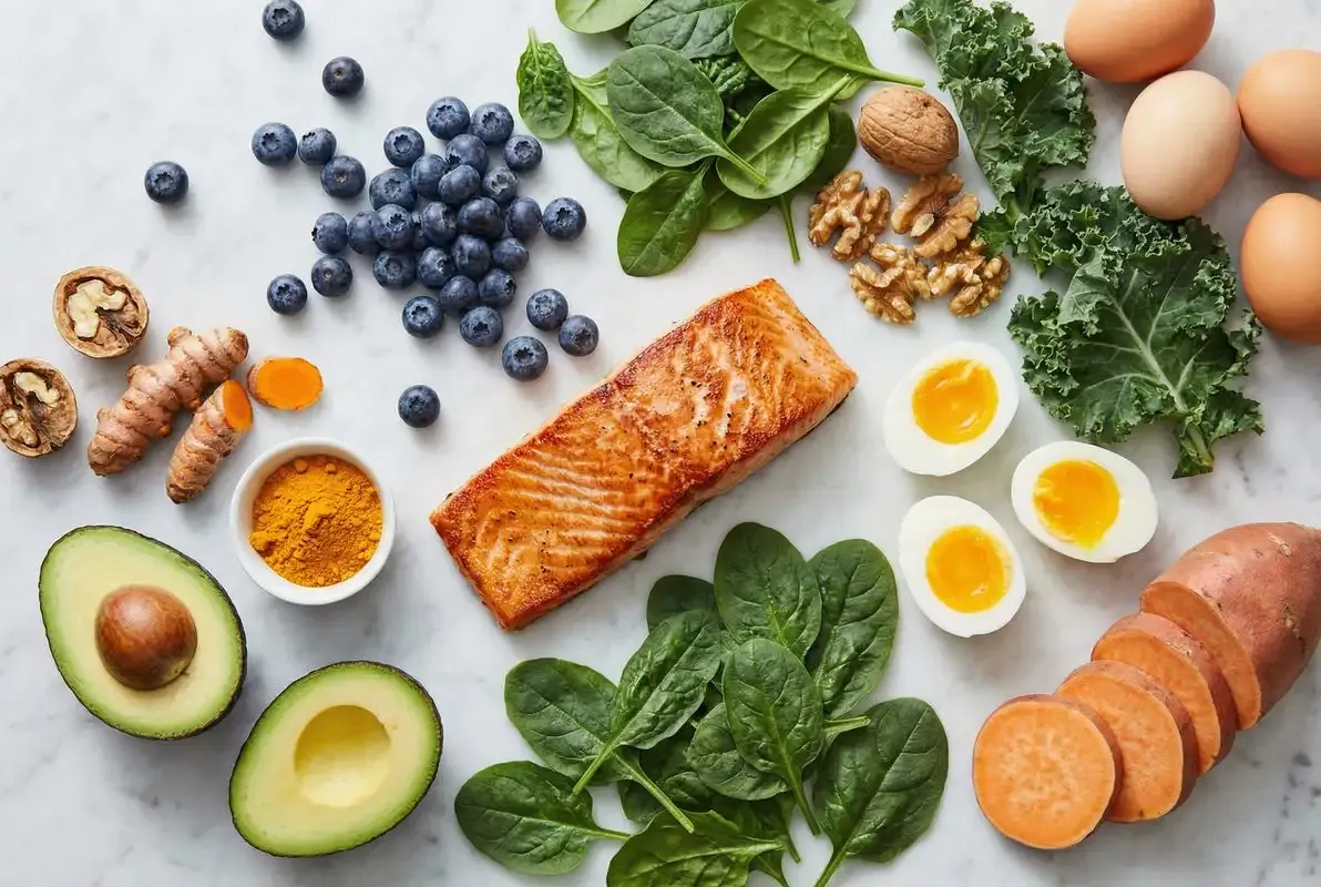 Healthy foods rich in nutrients studied for peripheral nerve health and neuropathy support